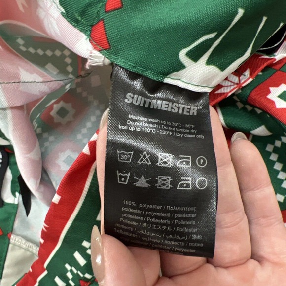 Suitmeister Christmas Mens Suit Blazer Tie Pants Sizes Lg/XL NWT Red, Green, Wht - Picture 15 of 15